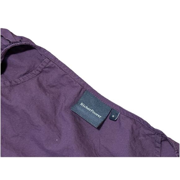 Richer Poorer Babydoll Top Sz Small Cotton Puff Sleeve Blouse Cropped Shirt - Picture 5 of 5